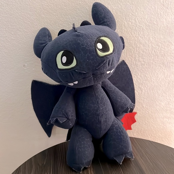 ❤️3/$25 Rare 12” Plush Toothless from How to Train you Dragon Night Fury - Picture 5 of 11